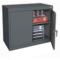 Sandusky Elite 30H Desk Height Steel Cabinet with 2 Shelves, Charcoal (EA11361830-02)