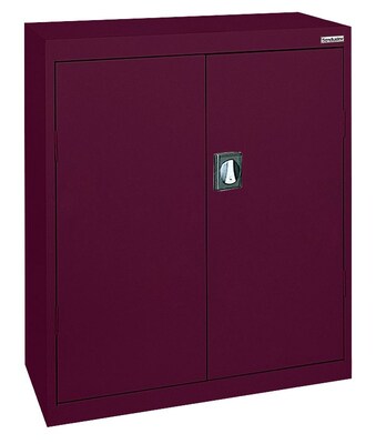 Sandusky Elite 42"H Counter Height Steel Cabinet with 3 Shelves, Burgundy (EA2R362442-03)
