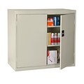 Sandusky Elite 42H Counter Height Steel Cabinet with 3 Shelves, Putty (EA2R462442-07)