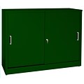 Sandusky Elite 29H Counter Height Sliding Door Steel Storage Cabinet with 3 Shelves, Forest Green (BA1S361829-08)