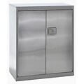 Sandusky® 36 x 18 x 42 Counter Height Storage Cabinet With Paddle Lock, Stainless Steel