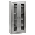 Sandusky Stainless Steel 78H Swing Handle Lock Clearview Storage Cabinet with 5 Shelves (SA4V482478-XX)
