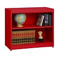 Sandusky® Elite 30 2-Shelf Radius Edge Steel Stationary Bookcase, Red (BA1R361830-01)