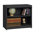 Sandusky® Elite 30 2-Shelf Radius Edge Steel Stationary Bookcase, Black (BA1R361830-09)