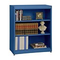 Sandusky® Elite 42 3-Shelf Radius Edge Steel Stationary Bookcase, Blue (BA2R361842-06)