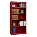 Sandusky® Elite 72 5-Shelf Radius Edge Steel Stationary Bookcase, Red (BA4R361872-01)