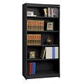 Sandusky® Elite 72 5-Shelf Radius Edge Steel Stationary Bookcase, Black (BA4R361872-09)