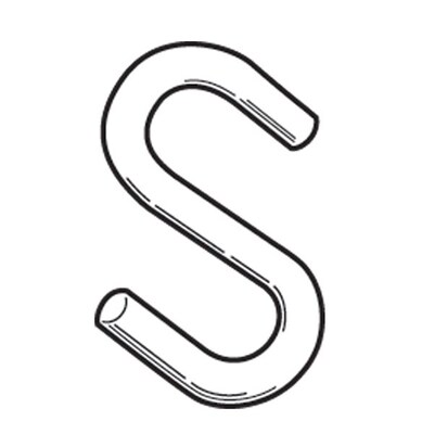 Deflecto® S Hook, 1", 50/Pack (20013)