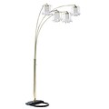 Ore International® 40W Floor Lamp With Crystal Like Shad, Brass