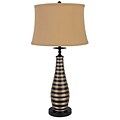 Ore International® 29 1/2 Curved Vase Table Lamp, Black/Gold