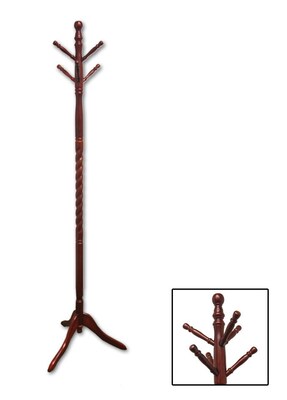 Ore International® Home Decorators Collection Twist Wooden Coat Rack, Cherry