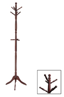 Ore International® Home Decorators Collection Swivel Wooden Coat Rack, Cherry