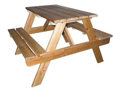 Ore International® Wood Kids Indoor and Outdoor Picnic Table, Light Brown