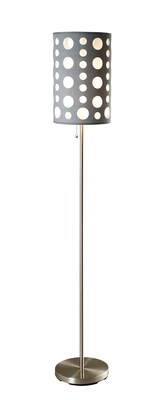 Ore International® 100W Modern Retro Floor Lamp, Gray/White