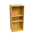 Ore International® 3 Tier Wood Adjustable Bookshelf, Beige