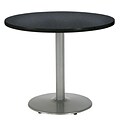 KFI® Seating 29 x 30 Round HPL Pedestal Table With Silver Base, Graphite Nebula, 2/Pk