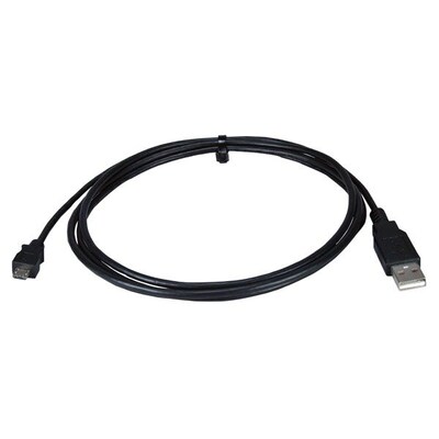 QVS USB2P 5-Meter Micro-USB Sync and 2.1 A Charger Cable For Smartphone and Tablet; Black
