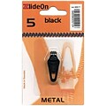 ZlideOn Zipper Pull Replacements Metal, Size 5, Black