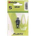 ZlideOn Zipper Pull Replacements Plastic, Size 5, Silver
