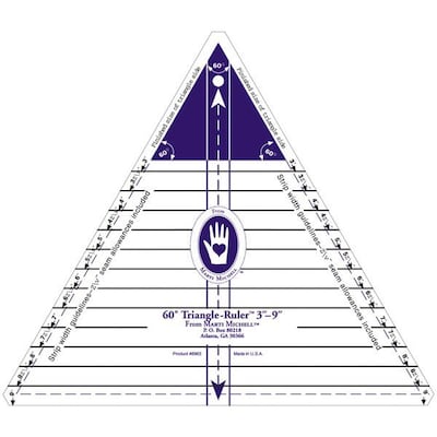 60 Degree Triangle Ruler, 3 to 9