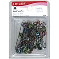Singer Safety Pins; Assorted Sizes, 35/Pack