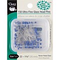 Dritz Ultra-Fine Glass Head Pins 1-3/8, 150/Pack