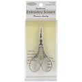 Heirloom Embroidery Scissors, 4, Silver Round Handle