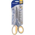 Titanium Straight Scissors, 8, Gray/Yellow Handle