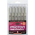 Sakura® 6 Piece Pigma Micron Pen Set, Assorted