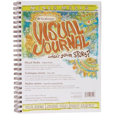 Strathmore® 9x12 Visual Journal, Mixed Media Vellum, Spiral Bound