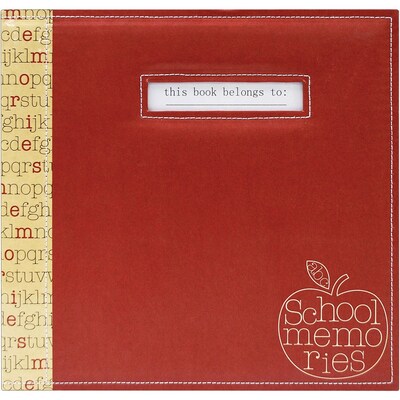 MBI® Expressions School Memories Postbound Scrapbook, 12 x 12, Red Apple