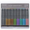 American Crafts Bold, Medium Point Metallic Marker, Assorted, 18/Pack