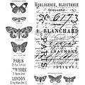 Stampers Anonymous Tim Holtz 7 x 8 1/2 Cling Stamp Set, Papillon