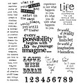 Stampers Anonymous Tim Holtz 7 x 8 1/2 Large Cling Stamp Set, Stuff 2 Say