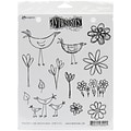 Ranger 7 x 8 1/2 Dyan Reaveleys Dylusions Cling Stamp, How Does Your Garden Grow