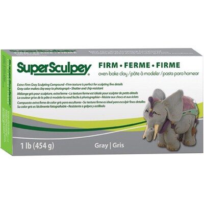 Polyform® Super Sculpey® Firm Oven Bake Clay, Gray