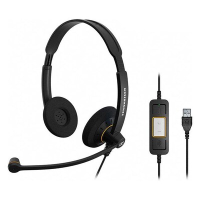 Sennheiser SC 60 USB ML Headset; Black/Orange