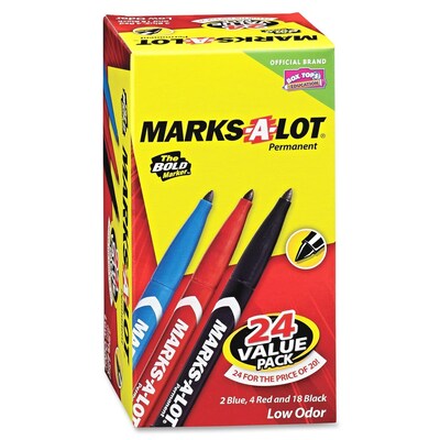UPC 071402000448 product image for Avery Marks-A-Lot Fine Point Permanent Marker, Assorted, 24/Pack | upcitemdb.com