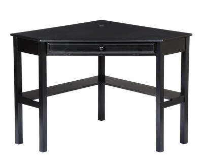 SEI Corner Computer Desk, Black
