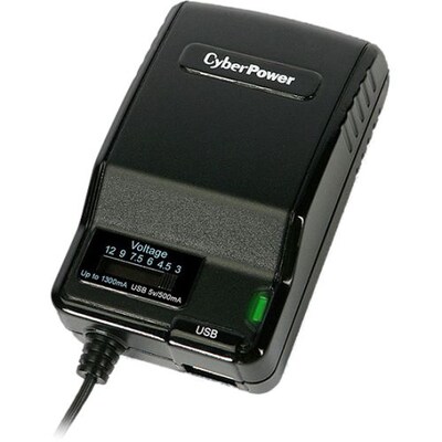 CyberPower® CPUAC1U1300 Universal Power Adapter; 3 - 12 VDC - 1300 mA