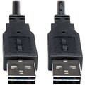 Tripp Lite™ 10 M/M USB 2.0 Universal Reversible Data Transfer Cable; Black