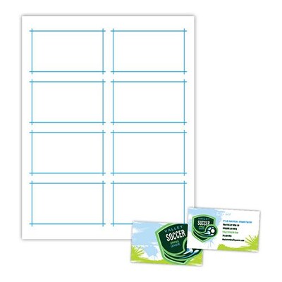 Blanks/USA® 3 1/2 x 2 Two-Sided Clean-Edge 10 Point Gloss Business Card, White, 800/Pack