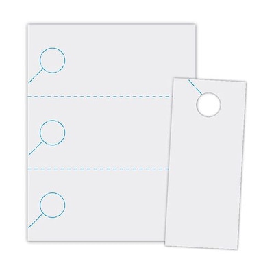 Blanks/USA® 3.67 x 8 1/2 147 GSM Digital Cover Door Hangers; Gray, 1000/Pack