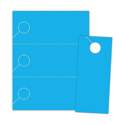 Blanks/USA® 3.67 x 8 1/2 174 GSM Digital Cover Door Hangers, Blue, 1000/Pack
