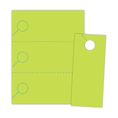 Blanks/USA® 3.67" x 8 1/2" 174 GSM Spring Digital Cover Door Hangers, Green, 1000/Pack