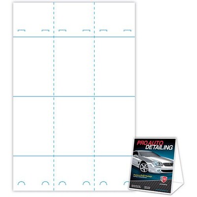 Blanks/USA® 3.67 x 3 1/8 x 5 3/8 80 lbs. Digital Gloss Cover Table Tent, White, 300/Pack