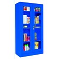 Sandusky Elite 72H Radius Edge Clearview Steel Storage Cabinet with 5 Shelves, Blue (ER4V361872-06)