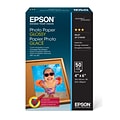 Epson Glossy Photo Paper, 4 x 6, 50/Pack (S041809)