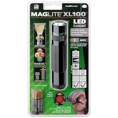 MAGLITE XL100 5.15-201 Hour 3-Cell AAA LED Flashlight, Black