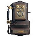 Paramount® AW1907 Wooden Wall Reproduction Phone;  Black/Brown